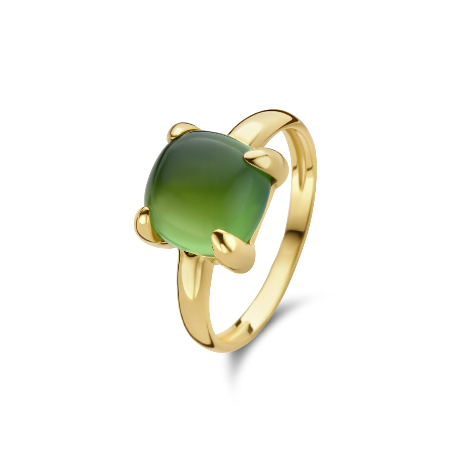 zege kin Lee Jarrèl Beau Monde Lucca ring met groene steen 4Y.7309.JG2.GQC - Ha Juweliers
