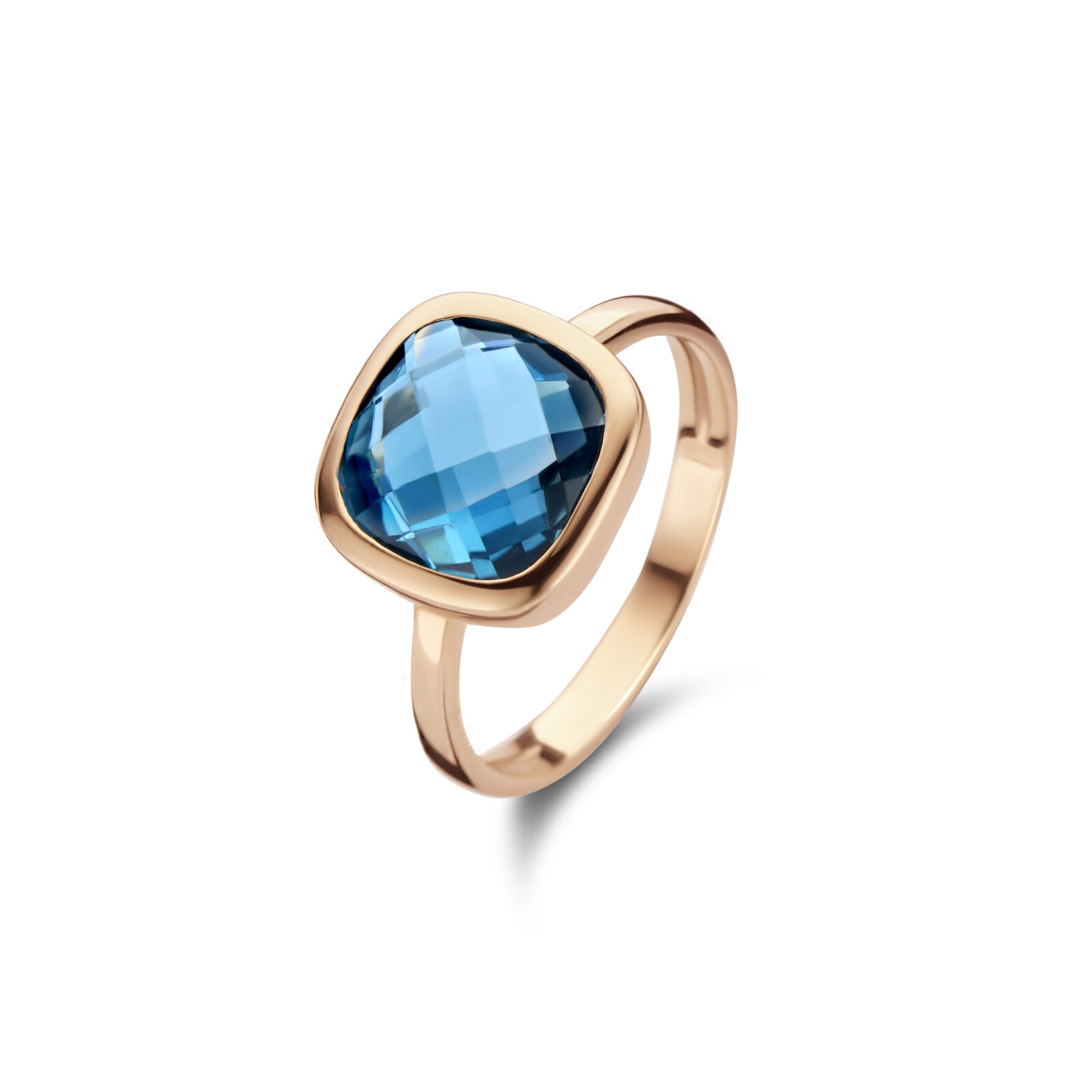 Flikkeren tand abstract Jarrèl Beau Monde San Marino ring grande met blauwe steen 4R.7439.TLS - Ha  Juweliers