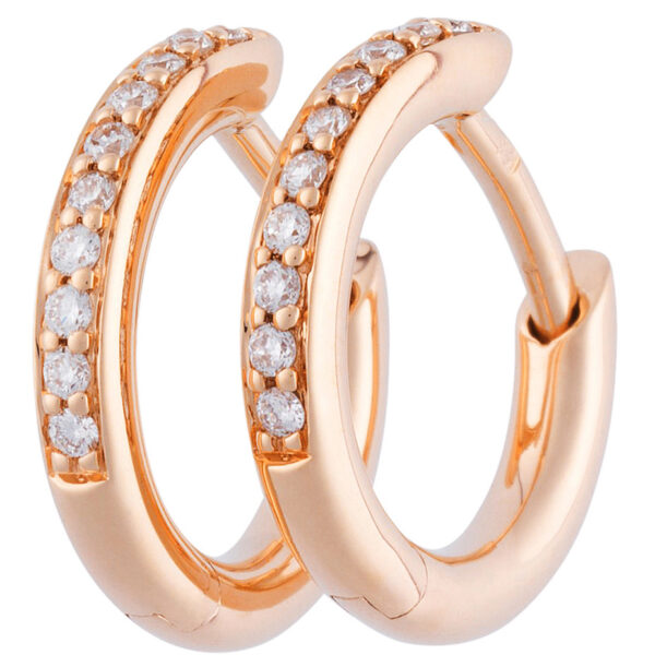Bron Lux creolen met diamant 13mm