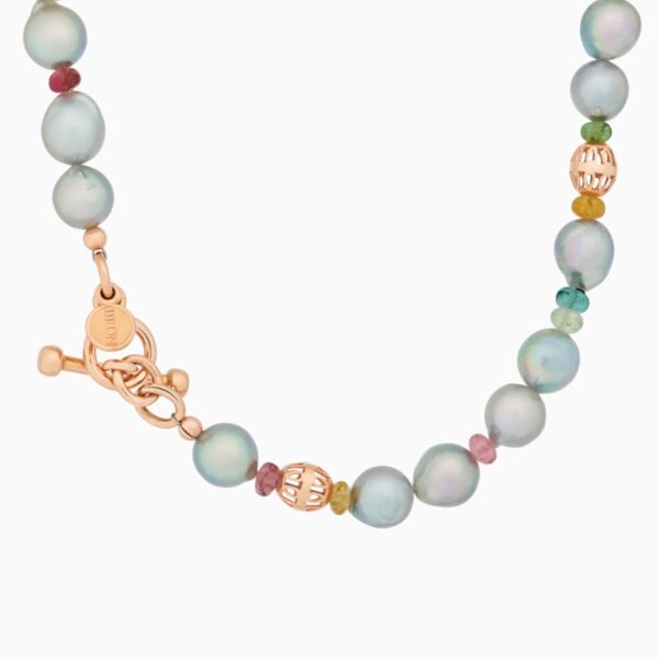 Bron Collier met akoya parels en toermalijn- 8CR4452AKB7MT