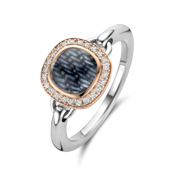 Tirisi Moda Dolce ring met Denim Doublet en 0.12ct witte diamant