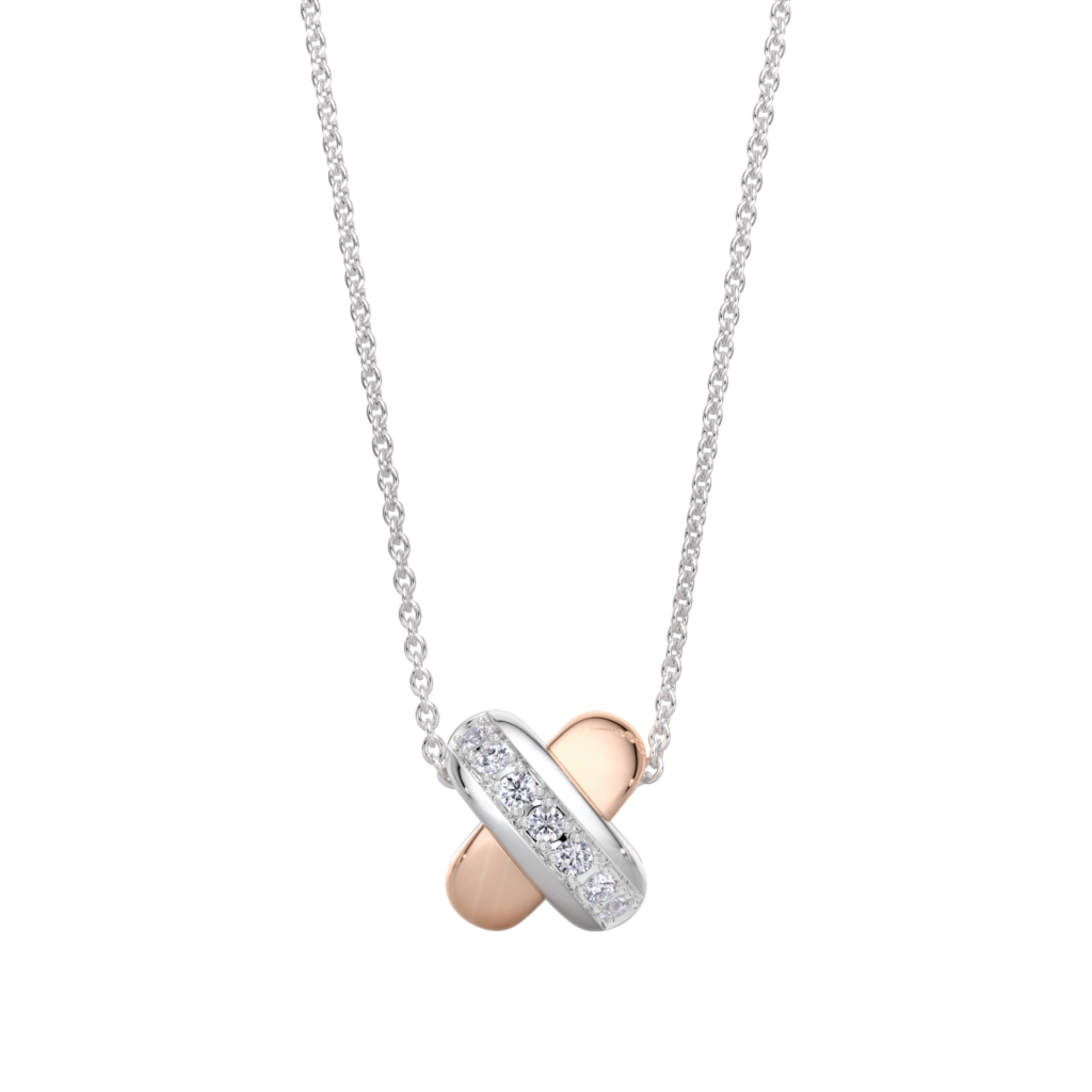 Tirisi Moda Mini Kisses Collier met 0.07ct diamant