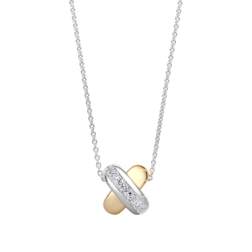 Tirisi Moda Mini Kisses Collier met 0.07ct diamant