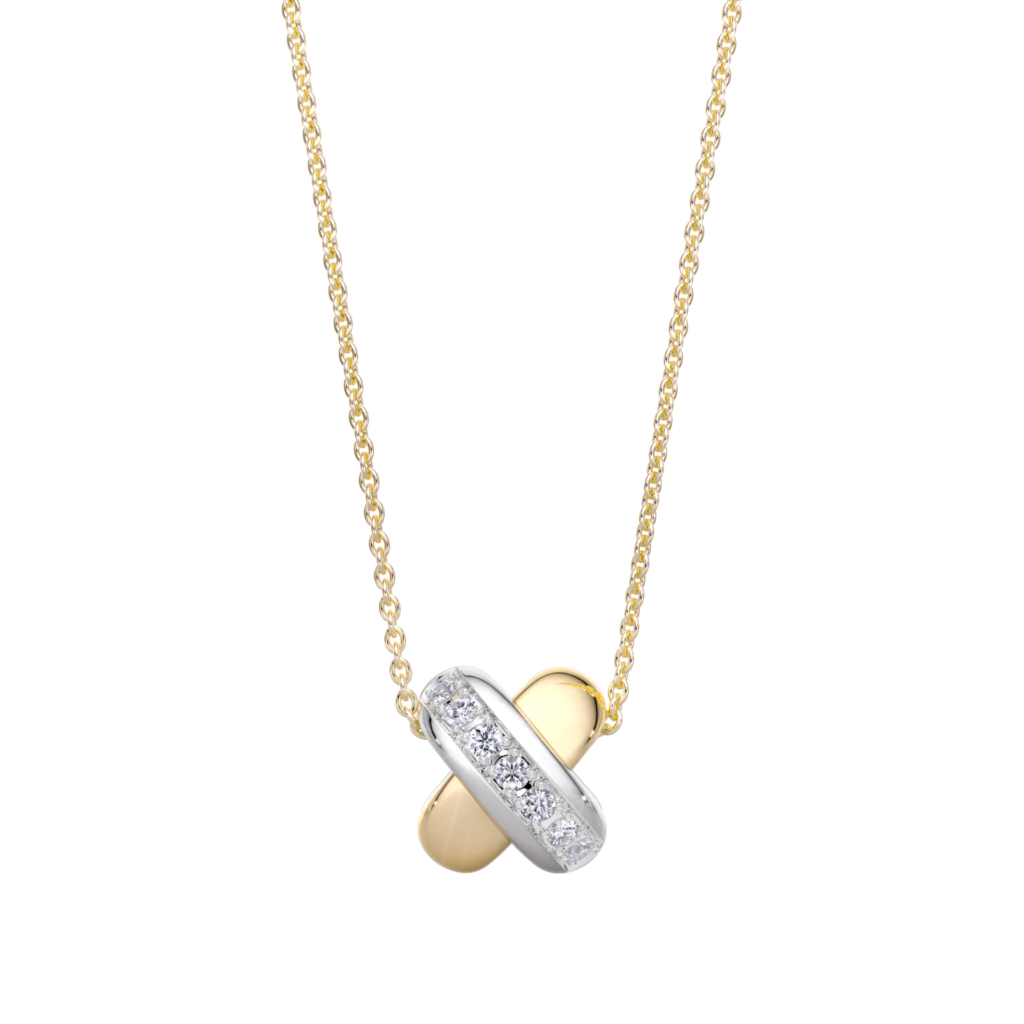 Tirisi Moda Mini Kisses Collier met 0.07ct diamant