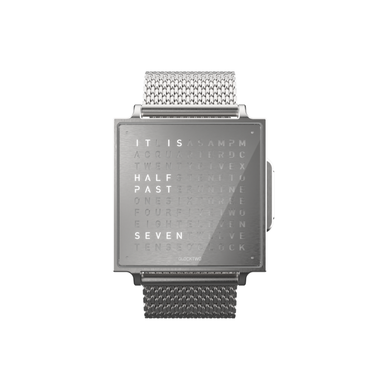 Qlocktwo W Horloge Fine Steel