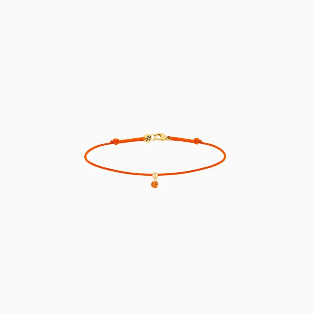 La Brune & La Blonde BB armband oranje saffier en oranje polyester koord