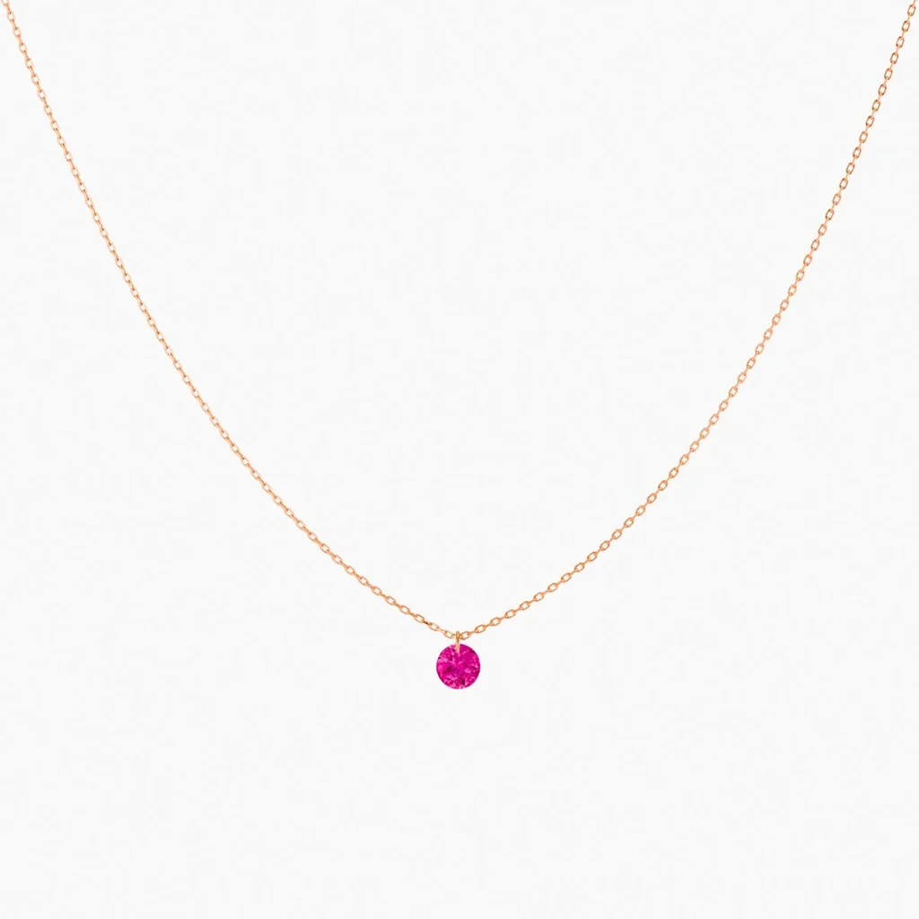 La Brune & La Blonde Confetti collier met robijn