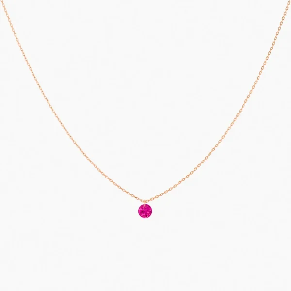 La Brune & La Blonde Confetti collier met robijn