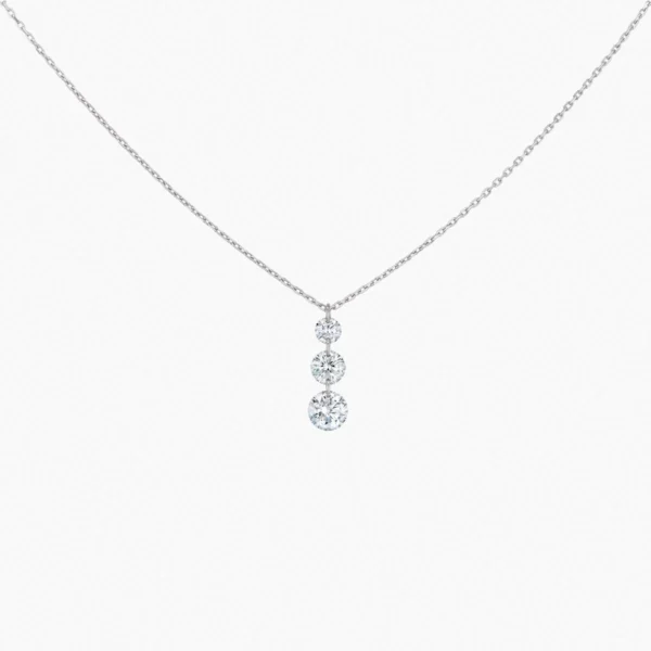 La Brune & La Blonde 360° Trio collier met 3 diamanten (totaal 0,40ct)