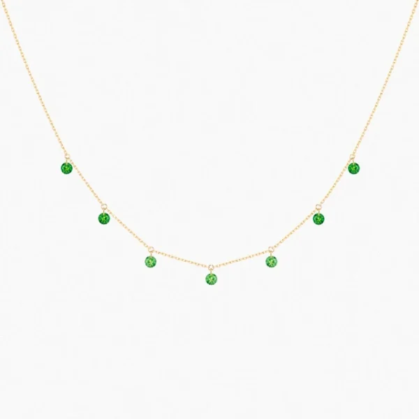 La Brune & La Blonde Confetti collier met 7 tsavoriet stenen