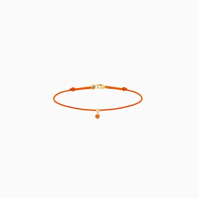La Brune & La Blonde BB armband oranje saffier en oranje polyester koord