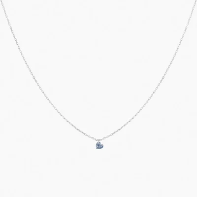 La Brune & La Blonde 360° collier met hartgeslepen diamant 0,15ct