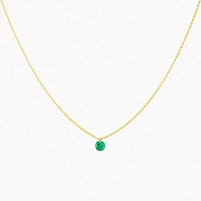 La Brune & La Blonde Confetti collier met smaragd