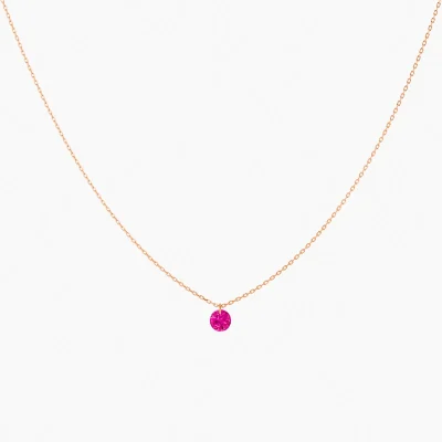La Brune & La Blonde Confetti collier met robijn