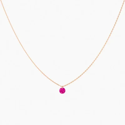 La Brune & La Blonde Confetti collier met robijn