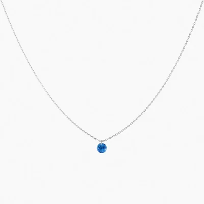 La Brune & La Blonde Confetti collier met blauwe saffier