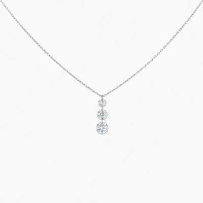 La Brune & La Blonde 360° Trio collier met 3 diamanten (totaal 0,40ct)