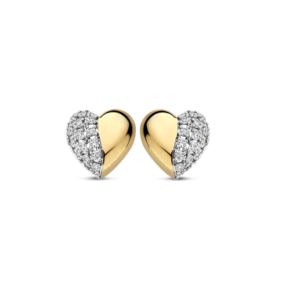 Tirisi moda Love oorknoppen met 0.23ct witte diamant