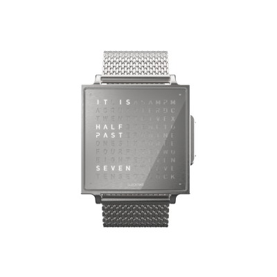 Qlocktwo W Horloge Fine Steel