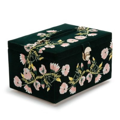 WOLF Zoë Medium juwelen box in forest green